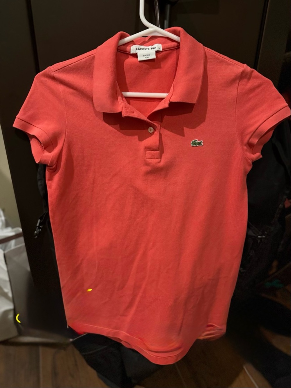 Lacoste Women's Short Sleeve Polo in Coral Pink